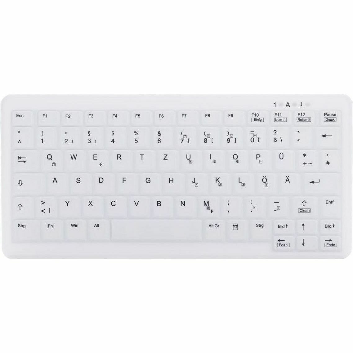 Active Key Keyboard - Wireless Connectivity - USB 1.1 Type A Interface - English (UK) - White