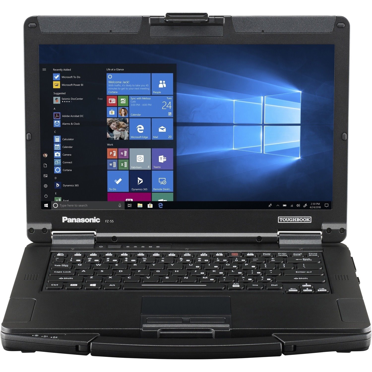 Panasonic TOUGHBOOK FZ-55 FZ-55DZ0E2TE 35.6 cm (14") Semi-rugged Notebook - HD - 1366 x 768 - Intel Core i5 11th Gen i5-1145G7 Quad-core (4 Core) - 8 GB Total RAM - 256 GB SSD - Silver, Black