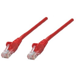 Network Patch Cable, Cat5e, 0.25m, Red, CCA, U/UTP, PVC, RJ45, Gold Plated Contacts, Snagless, Booted, Lifetime Warranty, Polybag