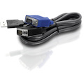 TRENDnet 2-in-1 USB VGA KVM Cable, TK-CU10, VGA/SVGA HDB 15-Pin Male to Male, USB 1.1 Type A, 10 Feet (3.1m), Connect Computers with VGA and USB Ports, USB Keyboard/Mouse Cable & Monitor Cable