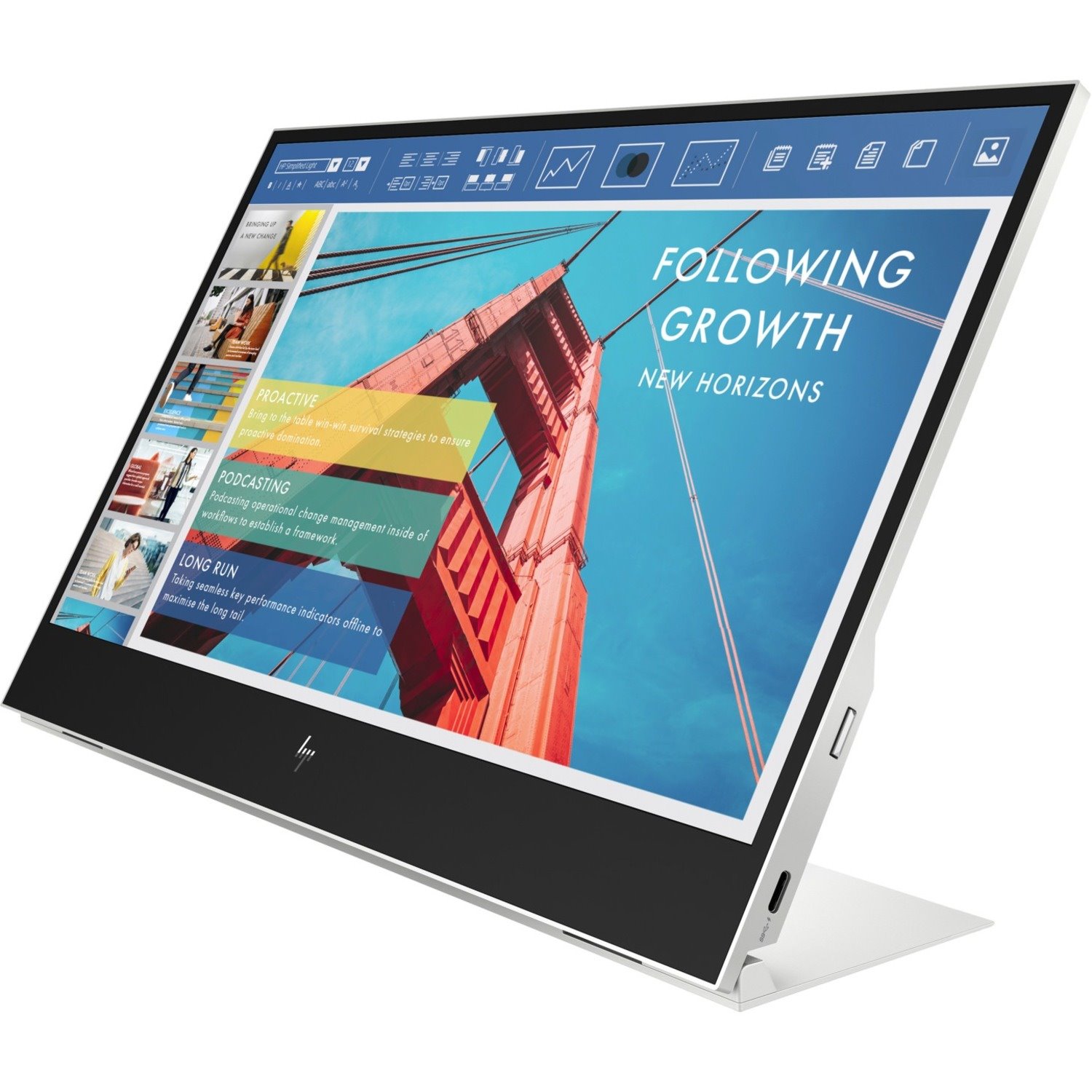 HP E14 G4 35.6 cm (14") Full HD LCD Monitor - 16:9 - Silver