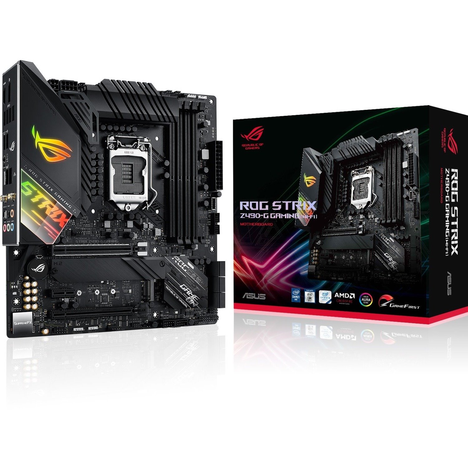 Asus ROG Strix Z490-G GAMING (WI-FI) Desktop Motherboard - Intel Z490 Chipset - Socket LGA-1200 - Intel Optane Memory Ready - Micro ATX