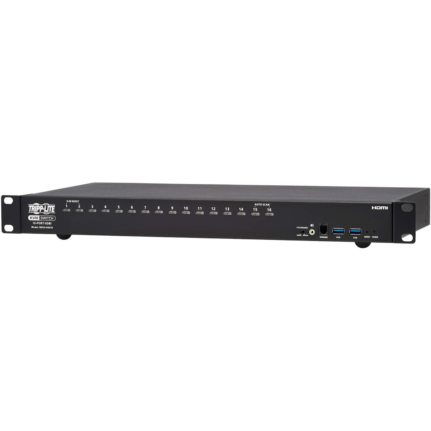 Tripp Lite by Eaton 16-Port 4K HDMI/USB KVM Switch - 4K 60 Hz Video/Audio, USB Peripheral Sharing, 1U Rack-Mount, TAA