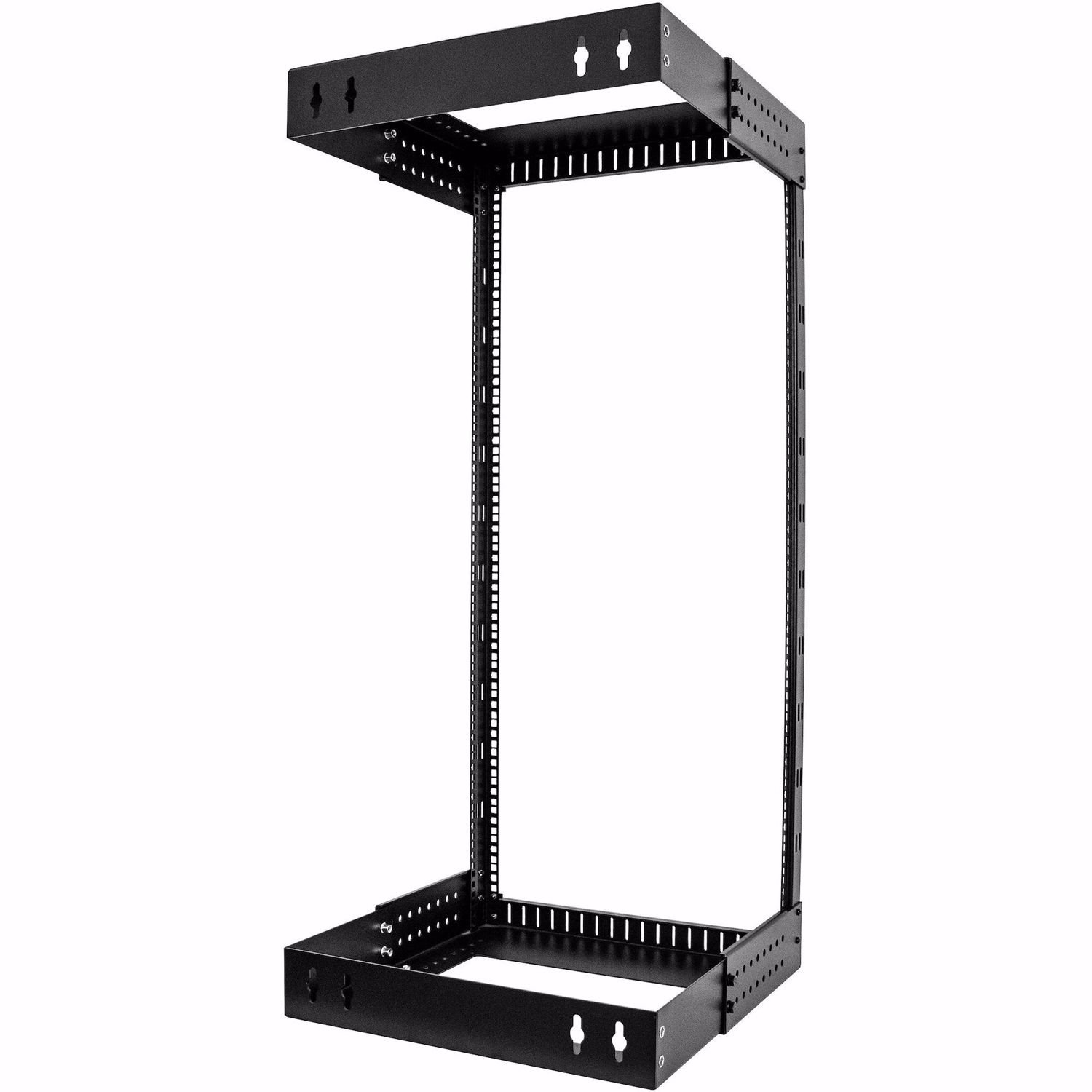 StarTech.com 2-Post 24U Heavy-Duty Wall Mount Network Rack, 19" Open Frame Server Rack with Adjustable Depth, Data Rack for IT Equipment~