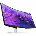 Dell UltraSharp U3824DW 37.5" WQHD+ Curved Screen LED Monitor - 21:9 - Black, Silver