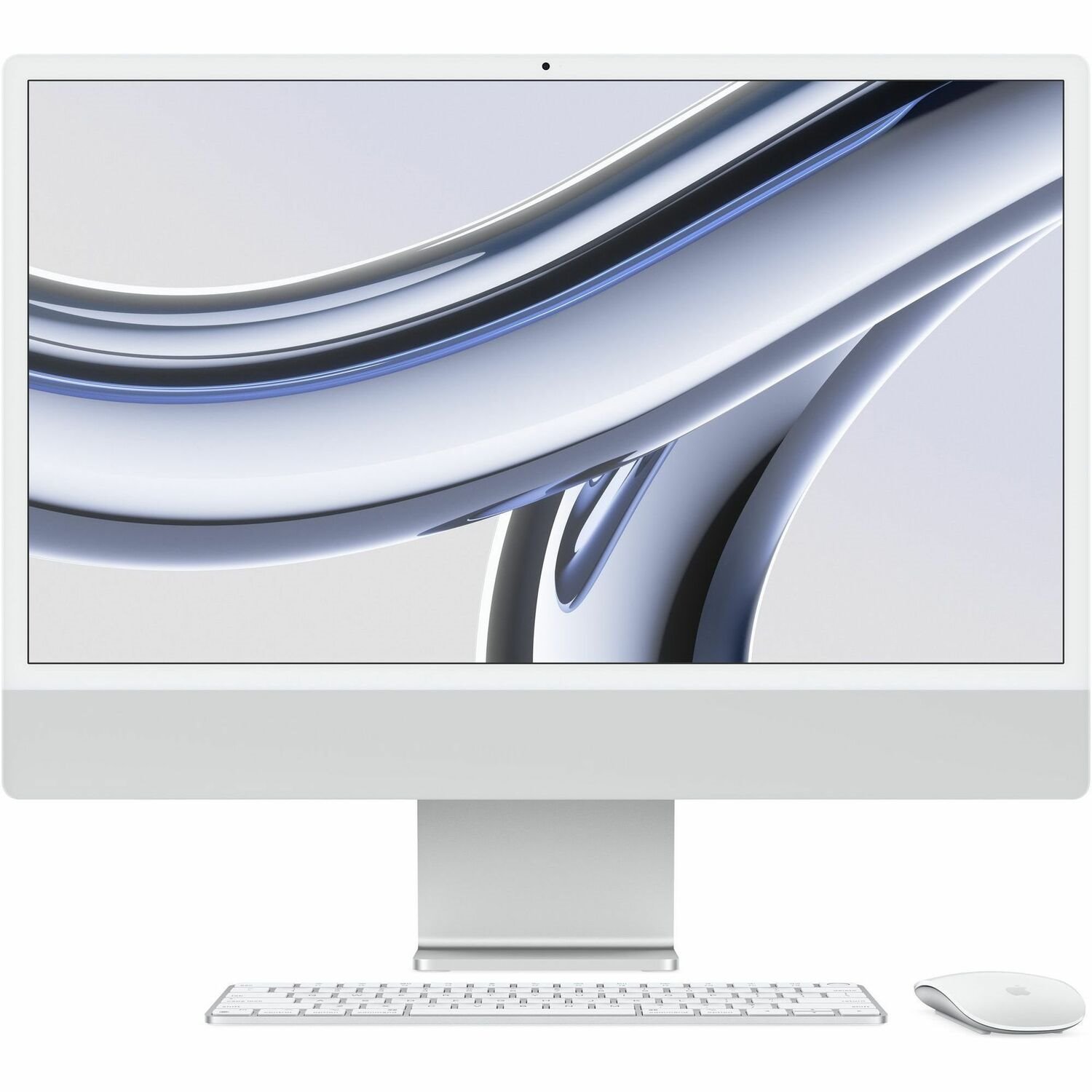 Apple iMac MQRJ3B/A All-in-One Computer - Apple M3 Octa-core (8 Core) - 8 GB RAM - 256 GB SSD - 61 cm (24") 4.5K 4480 x 2520 - Desktop - Silver