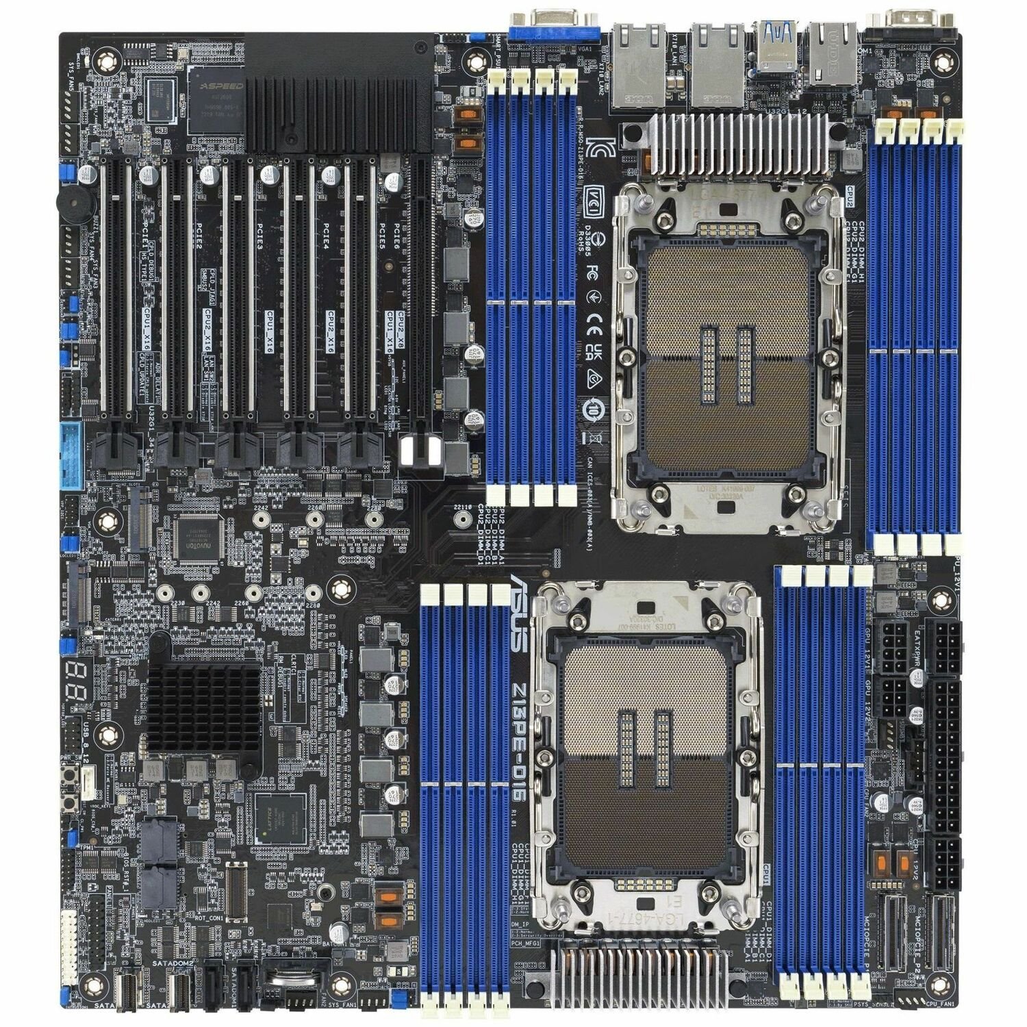 Asus Z13PE-D16 Server Motherboard - Intel C741 Chipset - Socket LGA-4677 - Extended ATX