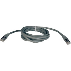 Eaton Tripp Lite Series Cat5e 350 MHz Molded Shielded (STP) Ethernet Cable (RJ45 M/M), PoE - Gray, 7 ft. (2.13 m)
