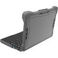 MAXCases Extreme Shell-F Slide Case for HP Chromebook G9 and G8 Clamshell (Gray/Clear)