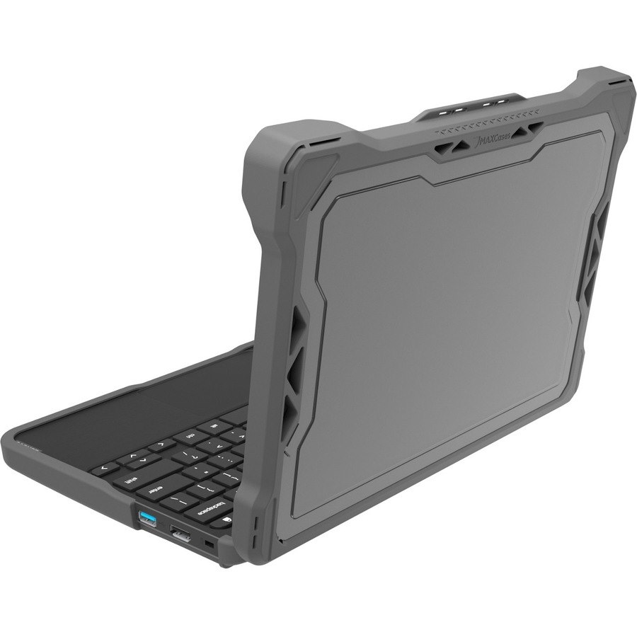 MAXCases Extreme Shell-F Slide Case for HP Chromebook G9 and G8 Clamshell (Gray/Clear)