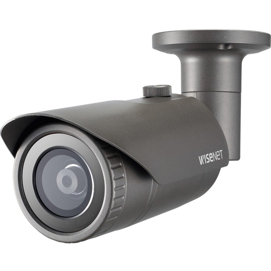 Wisenet QNO-7032R 4 Megapixel Outdoor Network Camera - Color - Bullet - Dark Gray