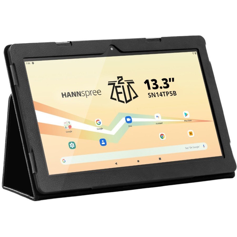 Hannspree Zeus Tablet - 33.8 cm (13.3") Full HD - ARM MT8183 Octa-core - 3 GB - 64 GB Storage - Android 10 - Black