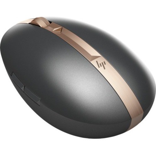 HP Spectre 700 Mouse - Bluetooth/Radio Frequency - USB - Laser - 3 Button(s) - Dark Ash Silver