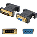 5PK DVI-I (29 pin) Male to VGA Female Black Adapters For Resolution Up to 1920x1200 (WUXGA)