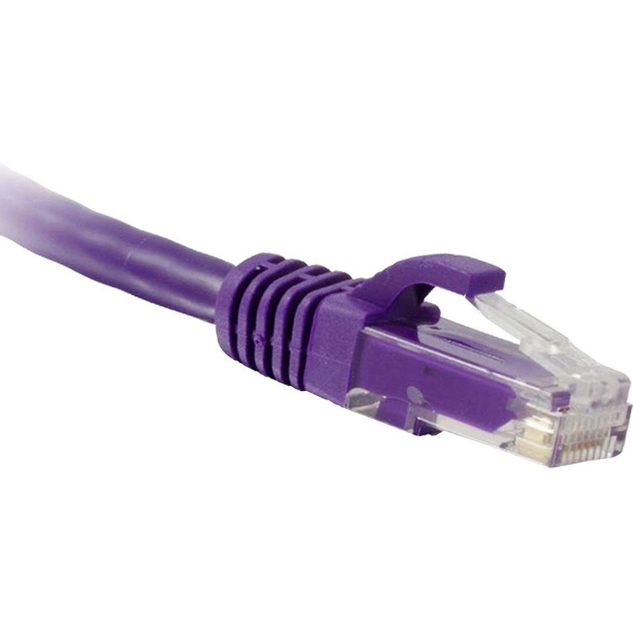 ENET Cat5e Purple 8 Foot Patch Cable with Snagless Molded Boot (UTP) High-Quality Network Patch Cable RJ45 to RJ45 - 8Ft