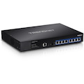 TRENDnet 8-Port 10G EdgeSmart Switch, 8 x 10GBASE-T Ports, Supports 2.5G-5G NBASE-T, 160Gbps Switch Capacity, 1U Rack Mountable, 10G Managed Network Switch, Lifetime Protection, Black, TEG-7080ES