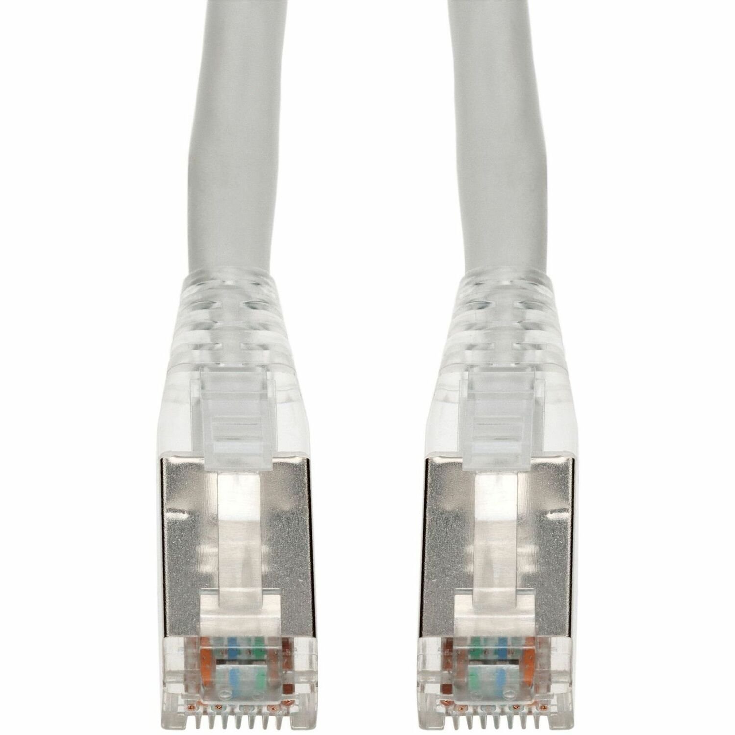 AddOn 6in White CAT 6A Shielded PVC Ethernet Cable Snagless Bubble Boot RJ-45 M/M