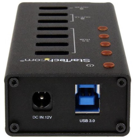 StarTech.com 4 Port USB 3.0 Hub plus 3 Dedicated USB Charging Ports (2 x 1A & 1 x 2A) - 5Gbps - Wall Mountable Metal Enclosure