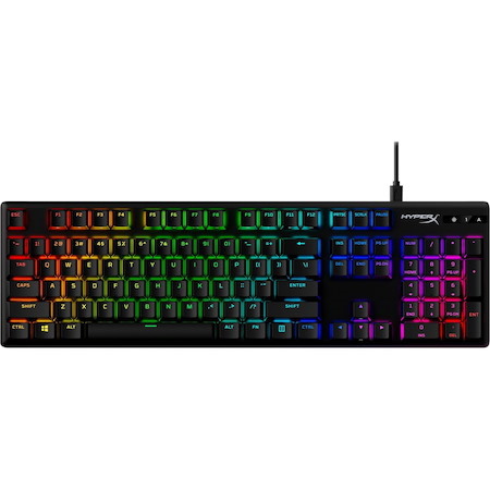 HyperX Alloy Origins PBT Rugged Gaming Keyboard - Cable Connectivity - USB 2.0 Interface - RGB LED - English (US) - Black