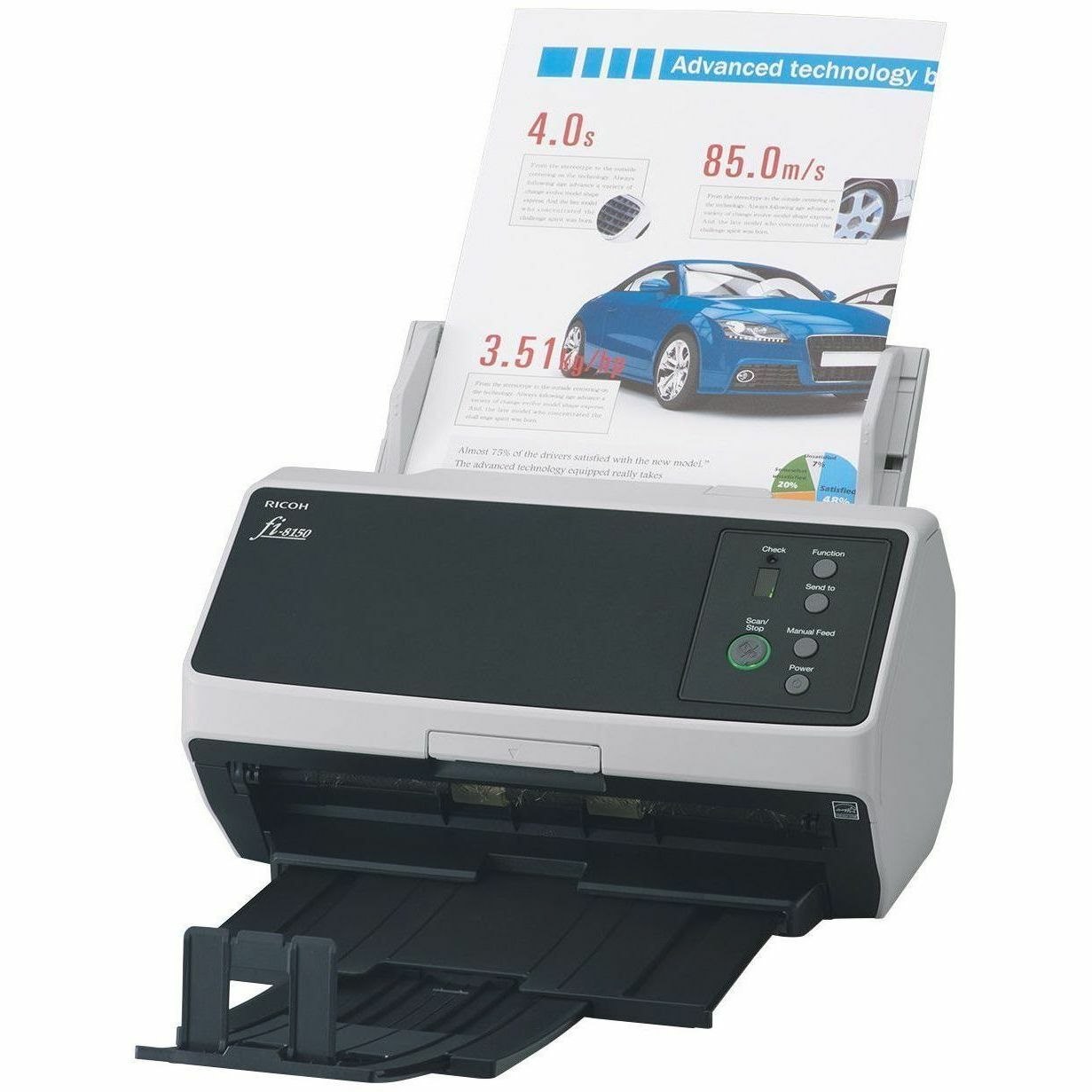 Ricoh ImageScanner fi-8150 ADF/Manual Feed Scanner - 600 dpi Optical