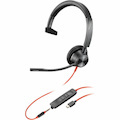 Poly Blackwire 3315 Wired On-ear Mono Headset - Black