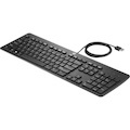 HP Slim Keyboard - Cable Connectivity - USB Interface - Black