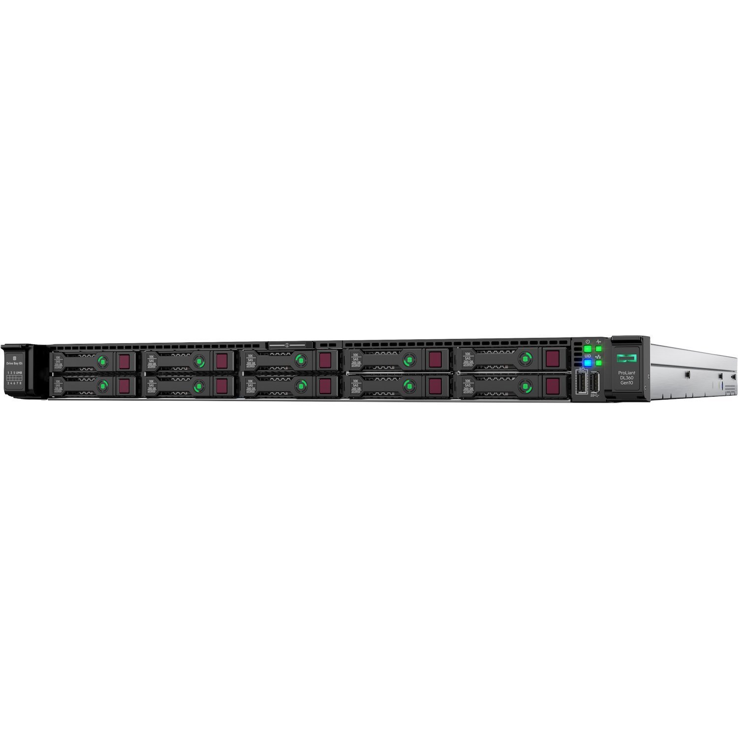 HPE ProLiant DL360 G10 1U Rack Server - 1 x Intel Xeon Silver 4208 2.10 GHz - 16 GB RAM - 12Gb/s SAS, Serial ATA/600 Controller