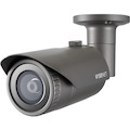 Wisenet QNO-7012R 4 Megapixel Outdoor Network Camera - Color - Bullet - Dark Gray