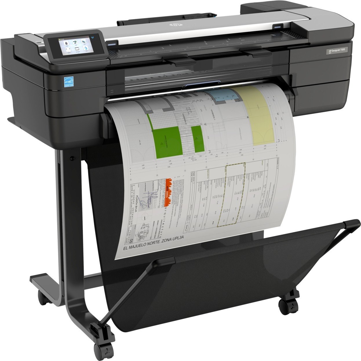 HP Designjet T830 Inkjet Large Format Printer - Includes Printer, Copier, Scanner - 609.60 mm (24") Print Width - Colour