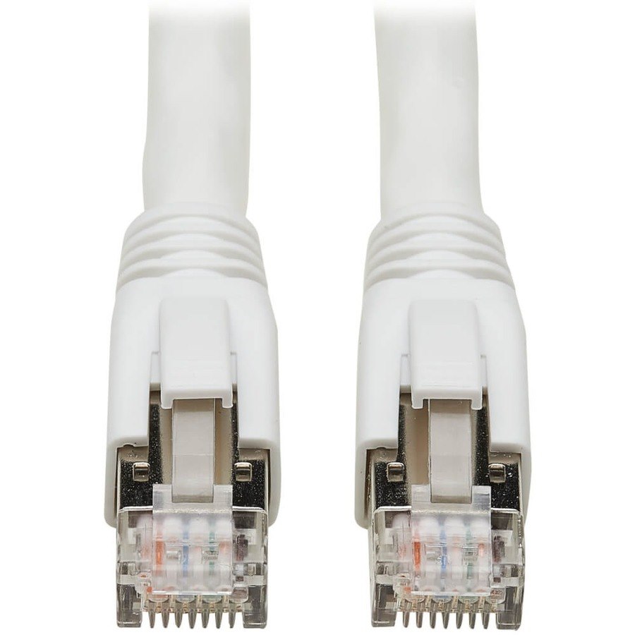 Eaton Tripp Lite Series Cat8 25G/40G Certified Snagless Shielded S/FTP Ethernet Cable (RJ45 M/M), PoE, White, 20 ft. (6.09 m)