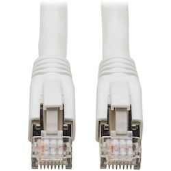 Eaton Tripp Lite Series Cat8 25G/40G Certified Snagless Shielded S/FTP Ethernet Cable (RJ45 M/M), PoE, White, 25 ft. (7.62 m)