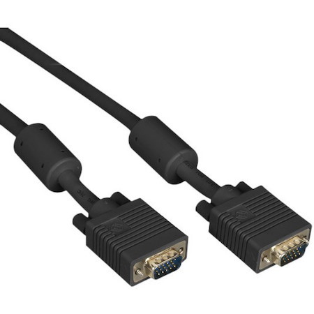 Black Box VGA Video Cable with Ferrite Core, Black, Male/Male, 10-ft. (3.0-m)