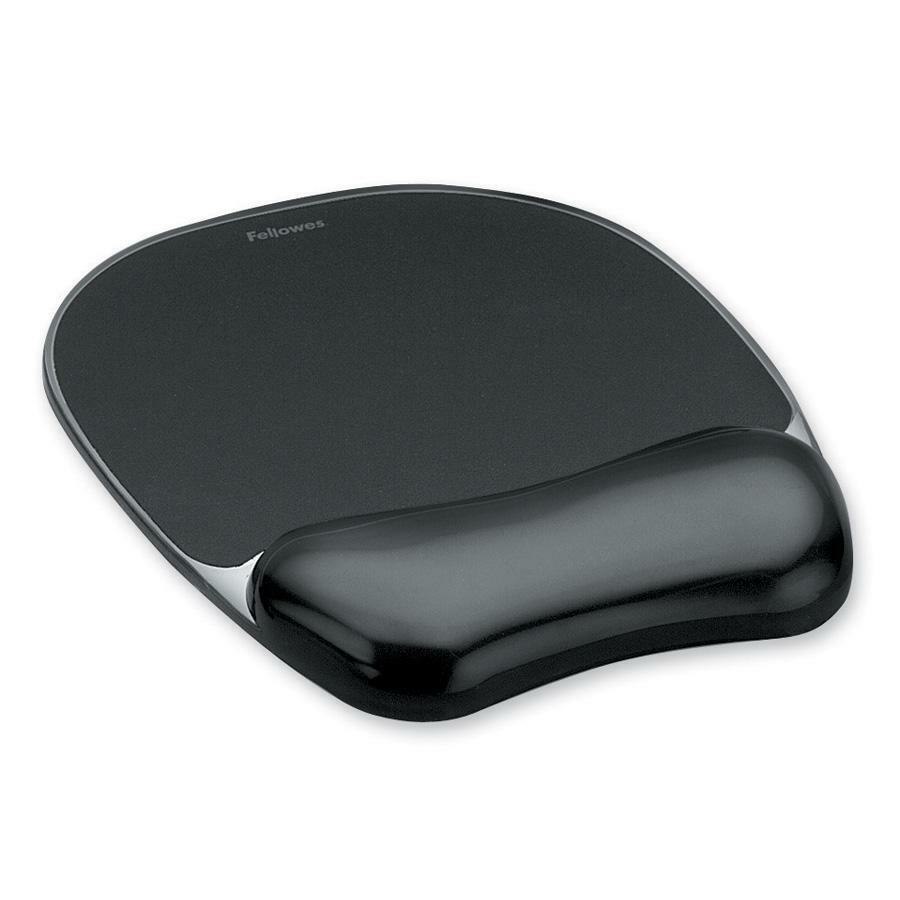 Fellowes Crystals&trade; Gel Mousepad Wrist Support Black