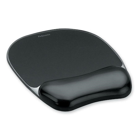 Fellowes Crystals&trade; Gel Mousepad Wrist Support Black