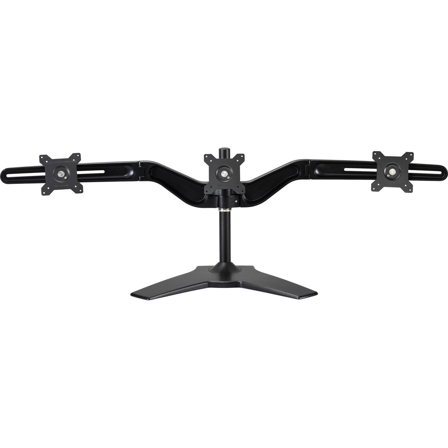 Amer Mounts Stand Based Triple Monitor Mount for three 15"-24" LCD/LED Flat Panel Screens