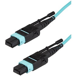 StarTech.com 3m (10ft) MTP(F)/PC OM3 Multimode Fiber Optic Cable, 12F Type-A, OFNP, 50/125&micro;m LOMMF, 40G Networks - MPO Fiber Patch Cord