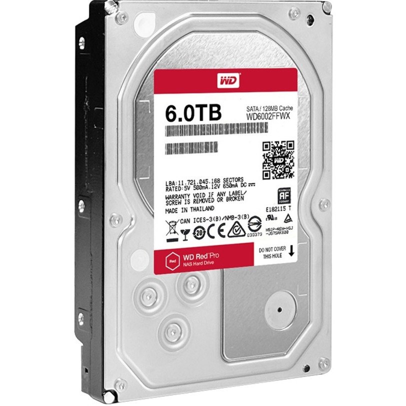 WD Red Pro WD6002FFWX 6 TB Hard Drive - 3.5" Internal - SATA (SATA/600)