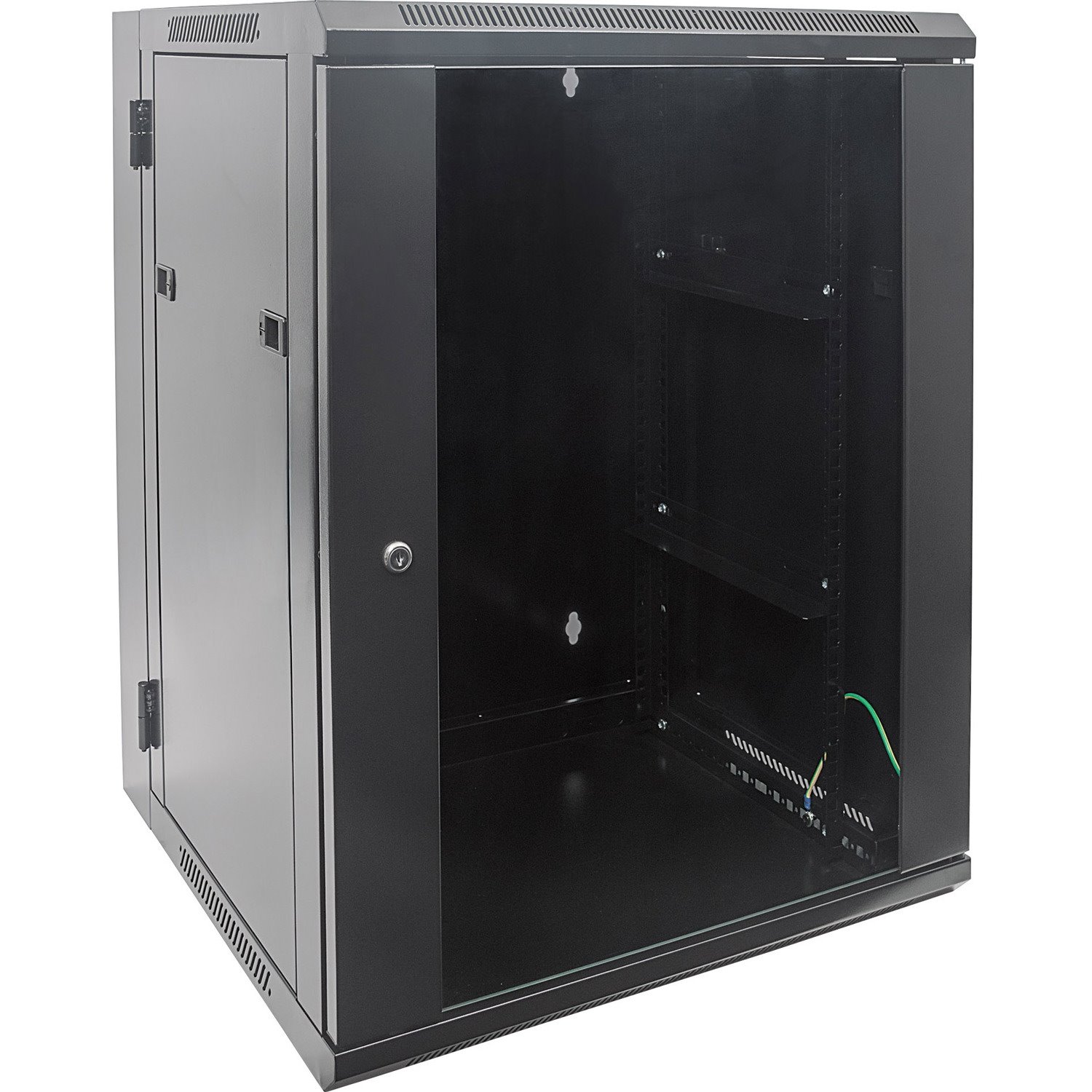 Intellinet Network Cabinet, Wall Mount (Double Section), 9U, 550mm Depth, Black, Assembled, Max 30kg, 19" , Three Year Warranty