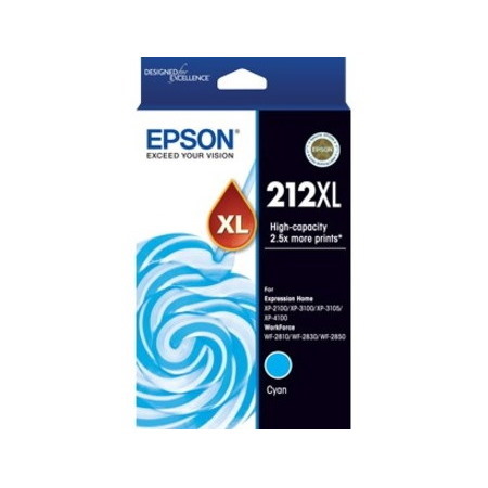 Epson 212XL Original High Yield Inkjet Ink Cartridge - Cyan - 1 Pack