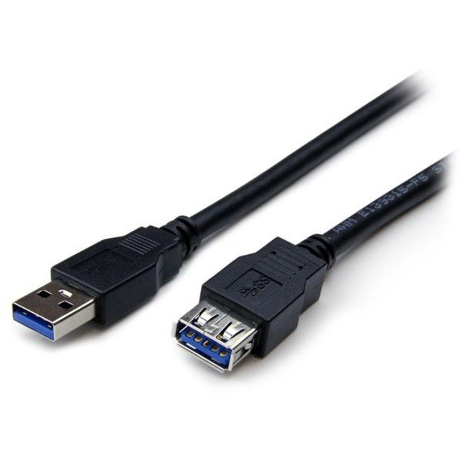 StarTech.com SuperSpeed USB3SEXT2MBK 2 m USB Data Transfer Cable - 1