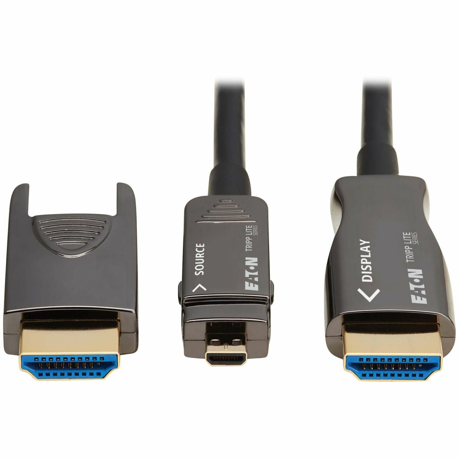 Eaton Tripp Lite series 8K HDMI Fiber Active Optical Cable (AOC) - 8K UHD @ 60 Hz, HDR, Detachable Connector, M/M, Black, 40 m (131 ft.)