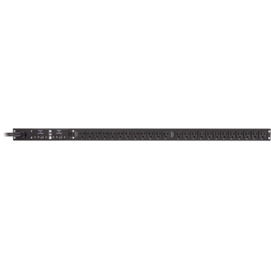 Eaton Basic rack PDU, 0U, L5-30P input, 2.88 kW max, 100-127V, 24A, 15 ft cord, Single-phase, Outlets: (24) 5-20R