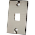 Ortronics TracJack Stainless Steel Wall Phone Plate with Mounting Studs