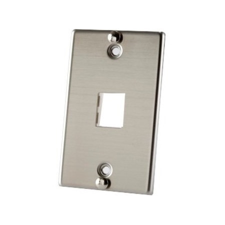Ortronics TracJack Stainless Steel Wall Phone Plate with Mounting Studs
