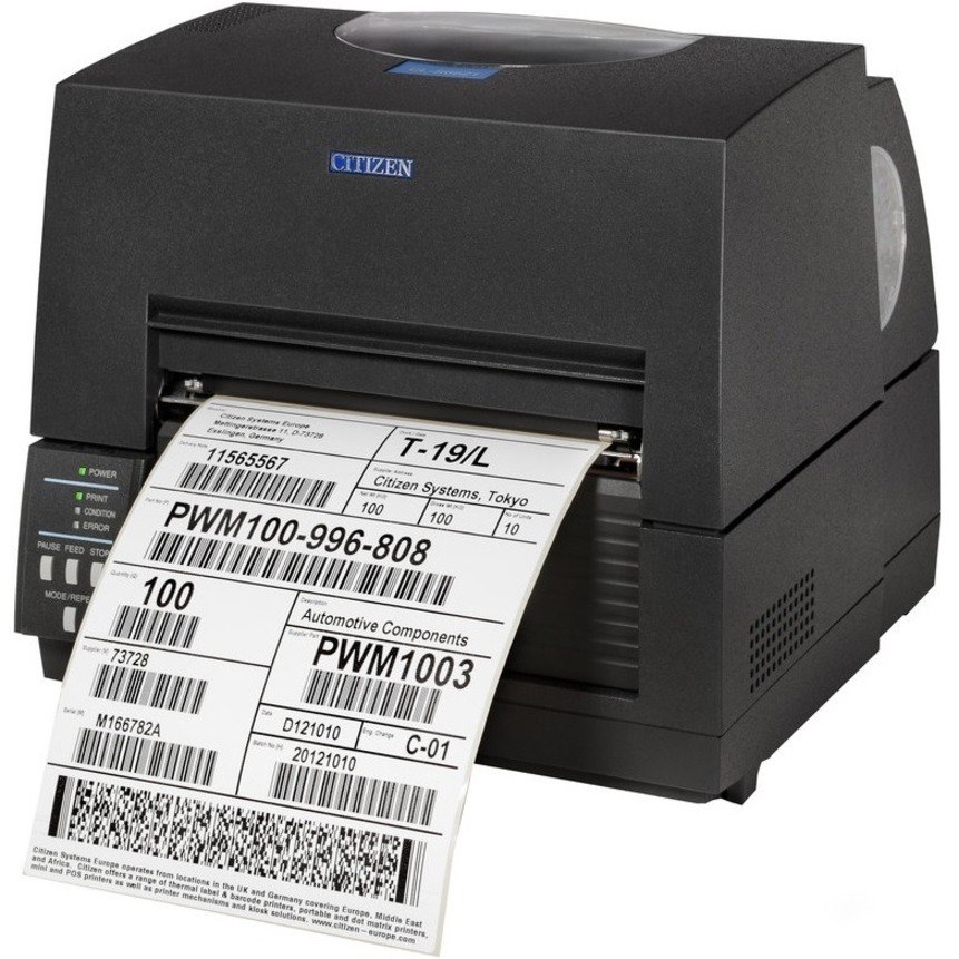 Citizen CL-S6621 Desktop Direct Thermal/Thermal Transfer Printer - Monochrome - Label Print - USB - Serial