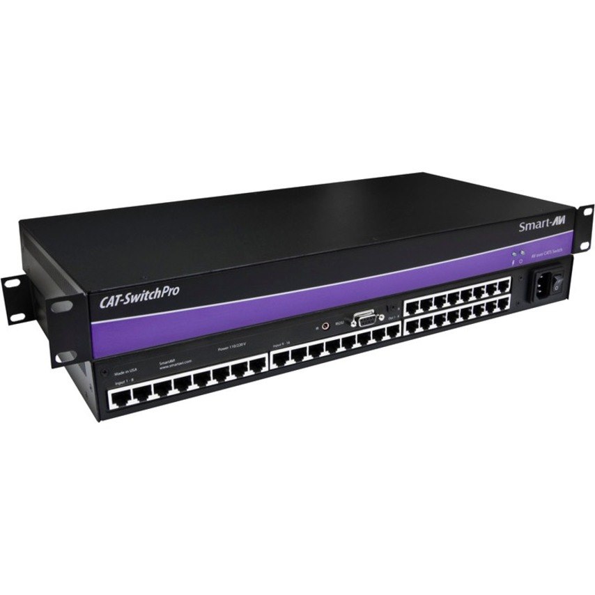 SmartAVI CAT5 Audio/Video and IR/RS232 16IN X 8OUTMatrix with RS-232 Control