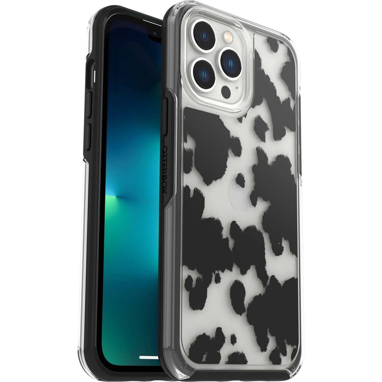 OtterBox Symmetry Series Clear Case for Apple iPhone 12 Pro Max, iPhone 13 Pro Max Smartphone - Cow Print