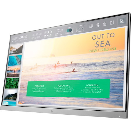HP E233 23" Class Full HD LCD Monitor - 16:9 - Silver, Black