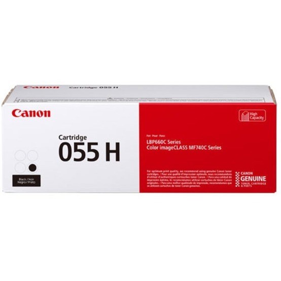Canon 055 Original High Yield Laser Toner Cartridge - Black - 1 Pack