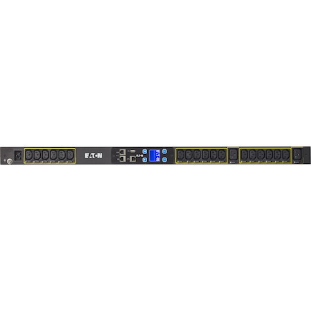 Eaton Metered Input rack PDU, 0U, L6-20P, C20 input, 3.84 kW max, 100-240V, 16A, 10 ft cord, Single-phase, Outlets: (18) C13 Outlet grip, (2) C19 Outlet grip